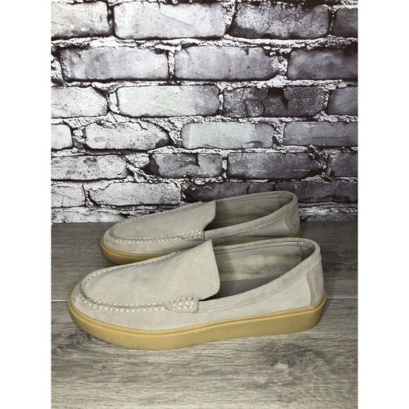 Nordstrom Ortholite NOEZRA-LEA Light Gray Suede Loafers Shoes Men Sz 11M US/44EU - Picture 8 of 16